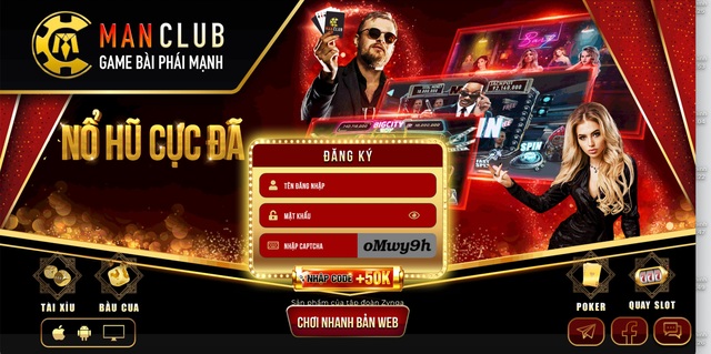 Quy trình đăng ký tại cổng game online Manclub